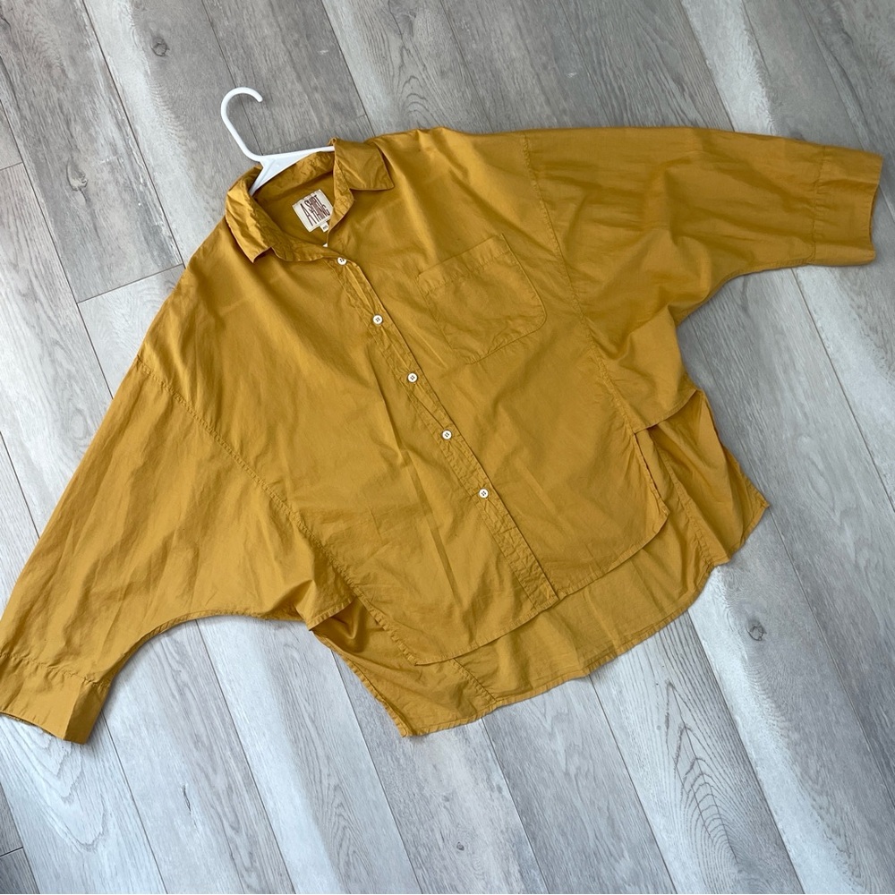 A Shirt Thing Buttonup Shirt dolman sleeve womens Orange (small) chic office - Picture 6 of 6